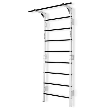 Espalier suédois blanc et noir avec barre de traction, 230 cm