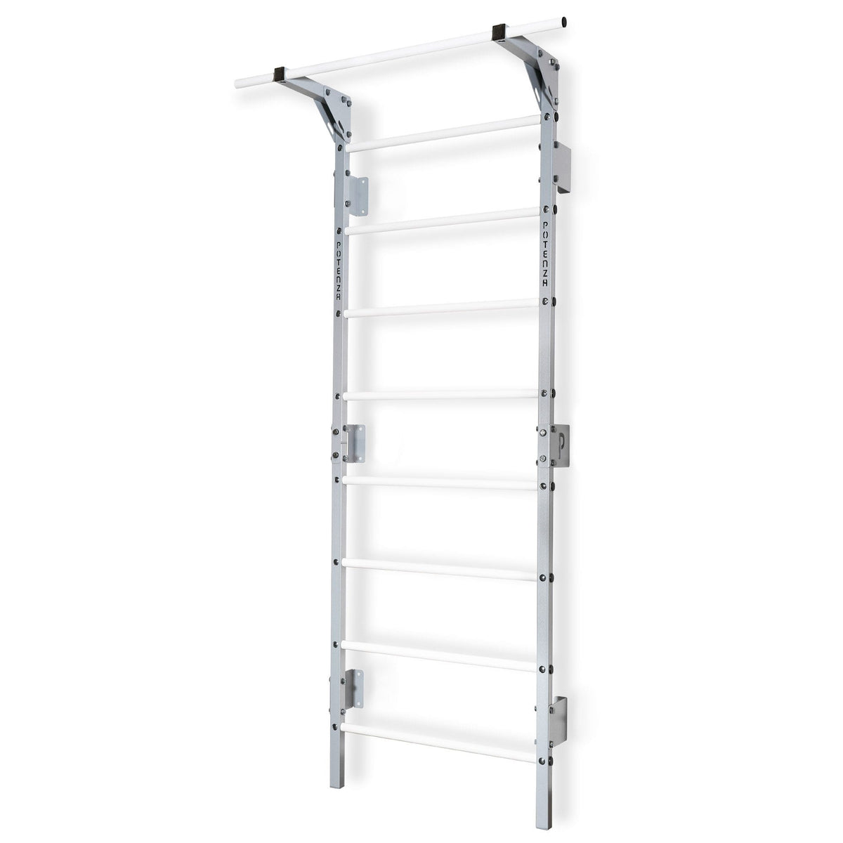Espalier suédois gris et blanc avec barre de traction, 230 cm
