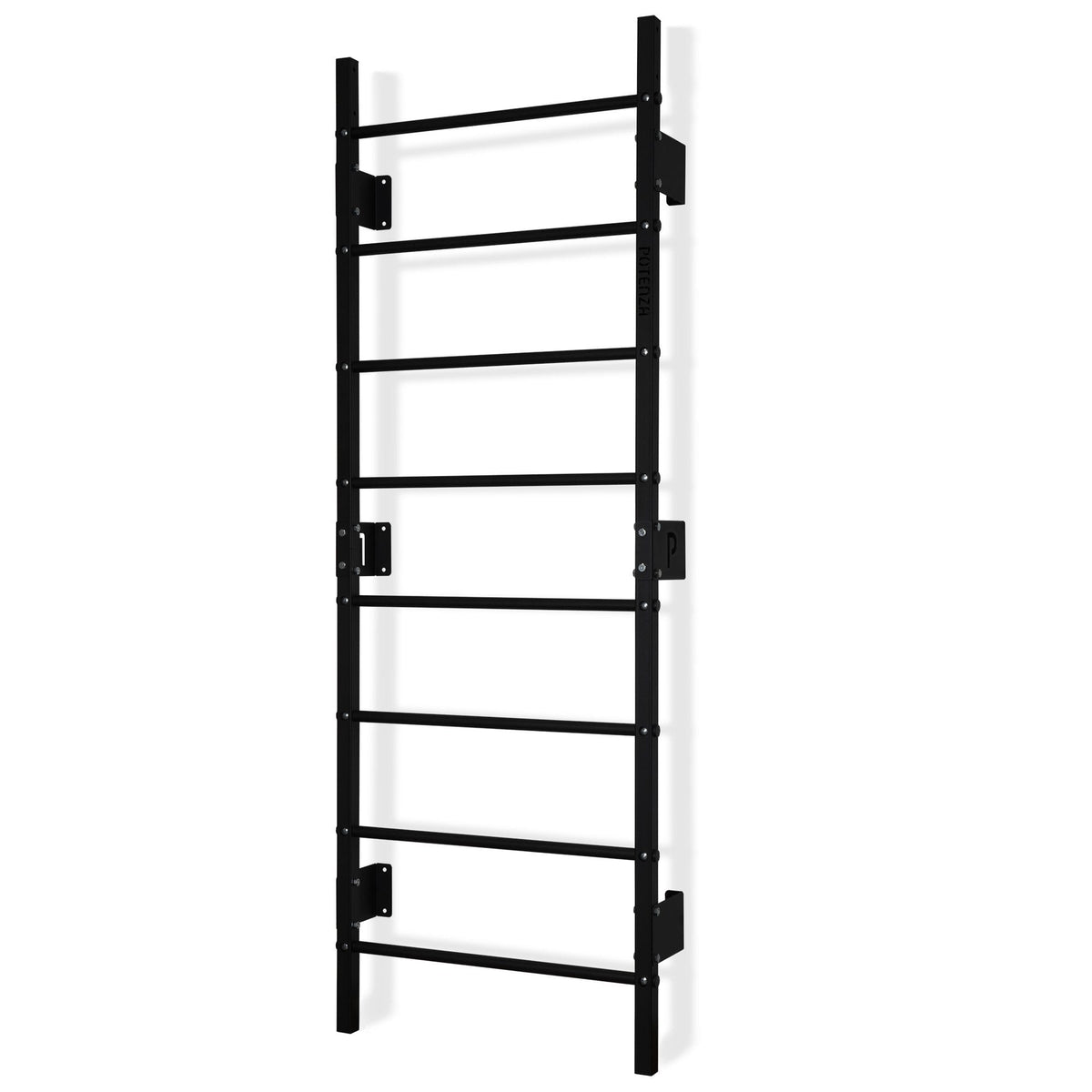 Espalier suédois étroit noir 230 x 66 cm en acier